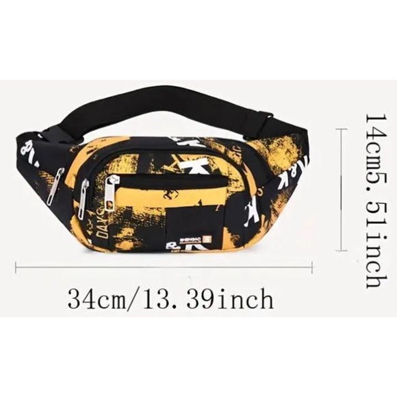 White Running Waist Bag Large Capacity Crossbody Bag Fanny Pack Unisex - Picture 2 of 6